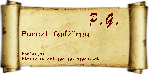 Purczl György névjegykártya